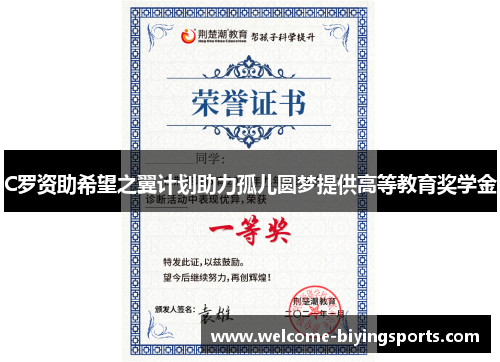 C罗资助希望之翼计划助力孤儿圆梦提供高等教育奖学金