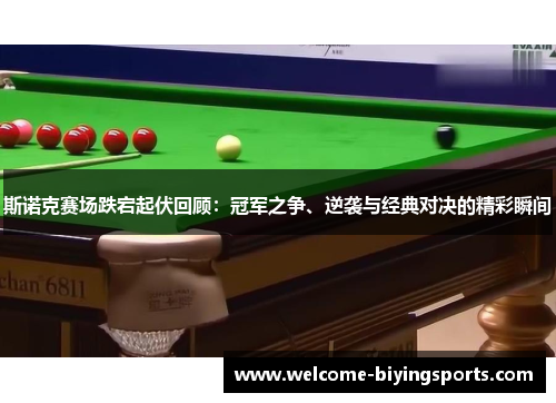 斯诺克赛场跌宕起伏回顾：冠军之争、逆袭与经典对决的精彩瞬间