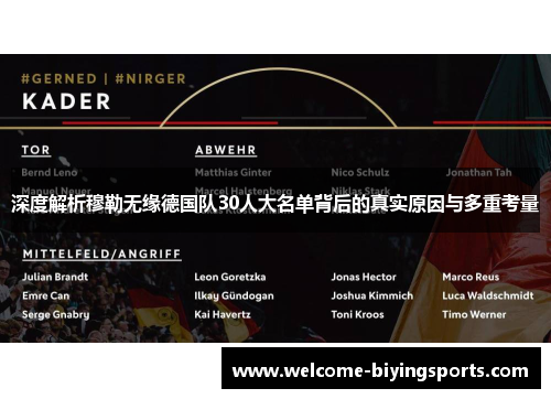 深度解析穆勒无缘德国队30人大名单背后的真实原因与多重考量